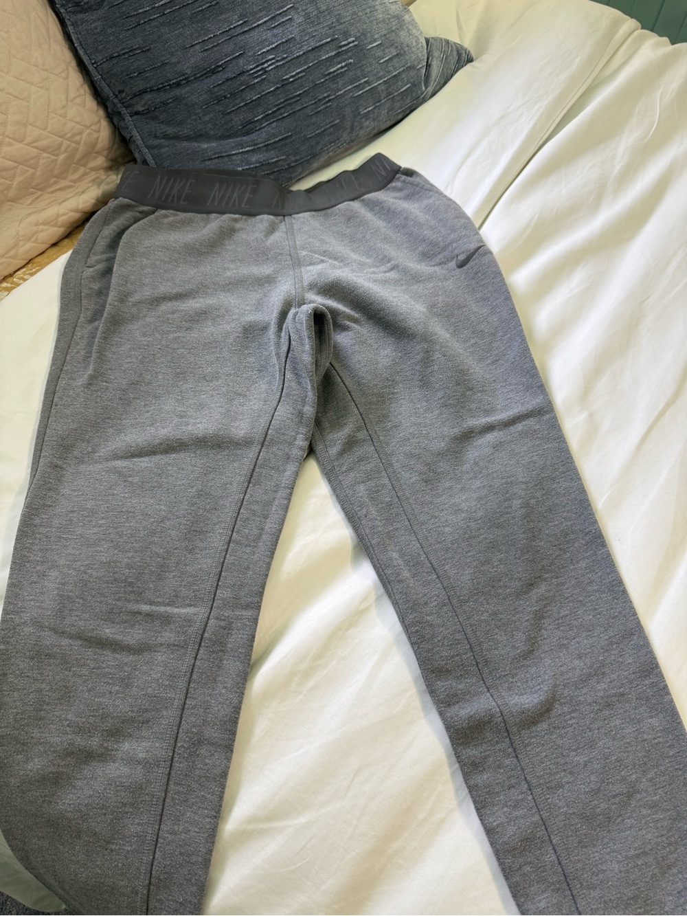 Nike Kids Gray Athletic Joggers with Branded Waistband